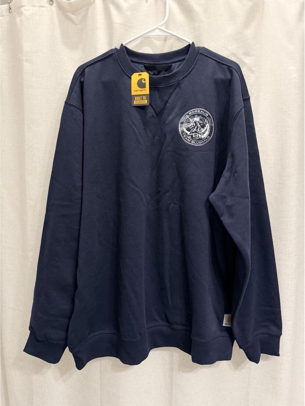 Carhartt XL Navy Borealis Team Blue Halo Loose Fit Crewneck Sweatshirt